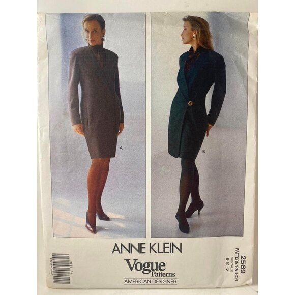 Anne Klein Vogue Patterns 2569 Womens Dress Sewing Pattern 6-8-10 Semi fitted Wr - Picture 1 of 2
